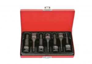 T33261 7 piece 1/2" Dr. Impact Hex Socket Set